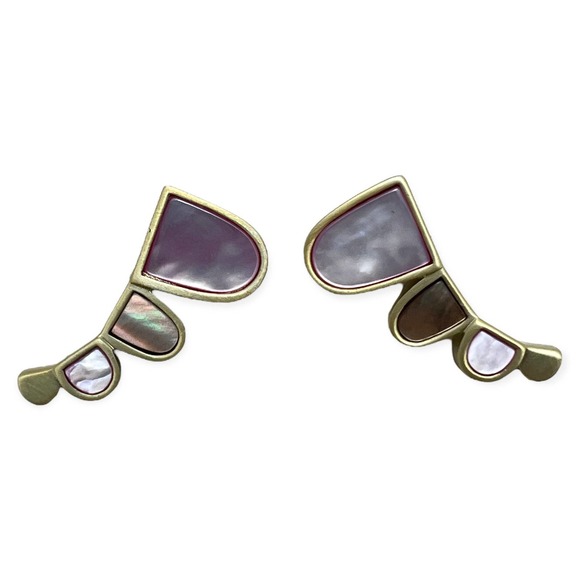 New Kendra Scott Abalone Amazonite Fannie Ear Climbers Earrings - Picture 1 of 2